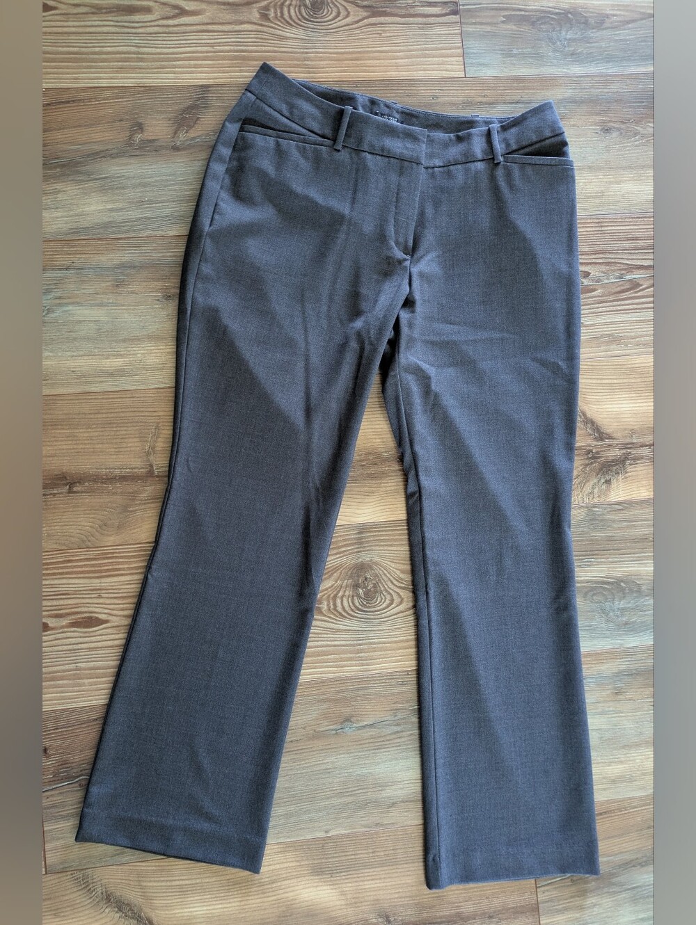 Worthington Charcoal Gray Mid Rise Curvy Fit Perfect Trouser Dress Pants 8